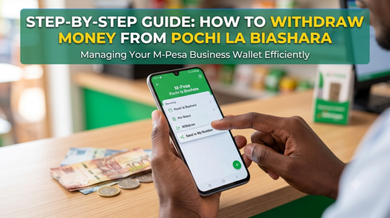 how to withdraw money from pochi la biashara